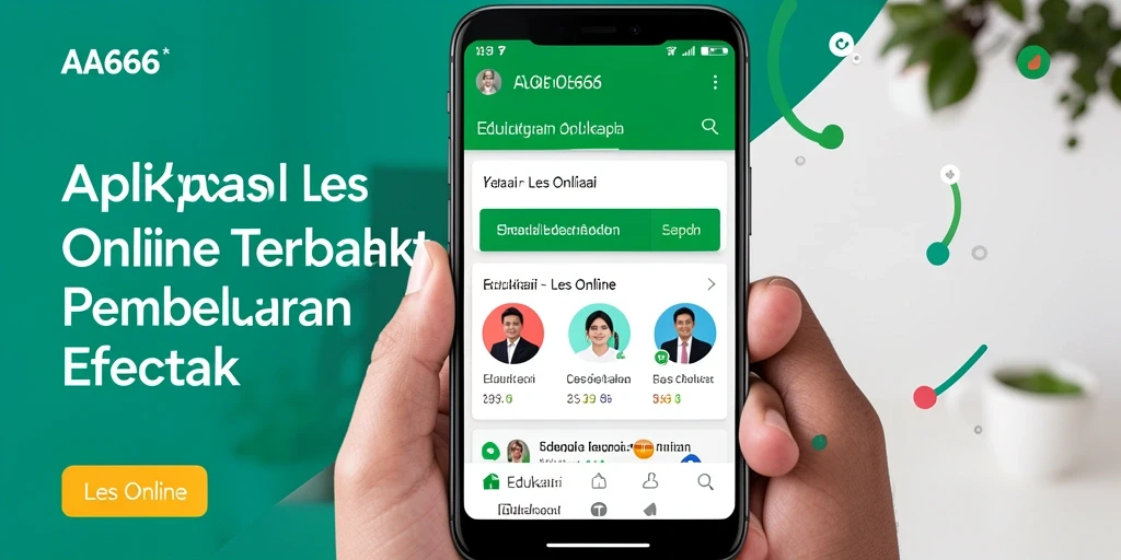 Antarmuka aplikasi AA666 yang menarik dan fungsional untuk Les Online.