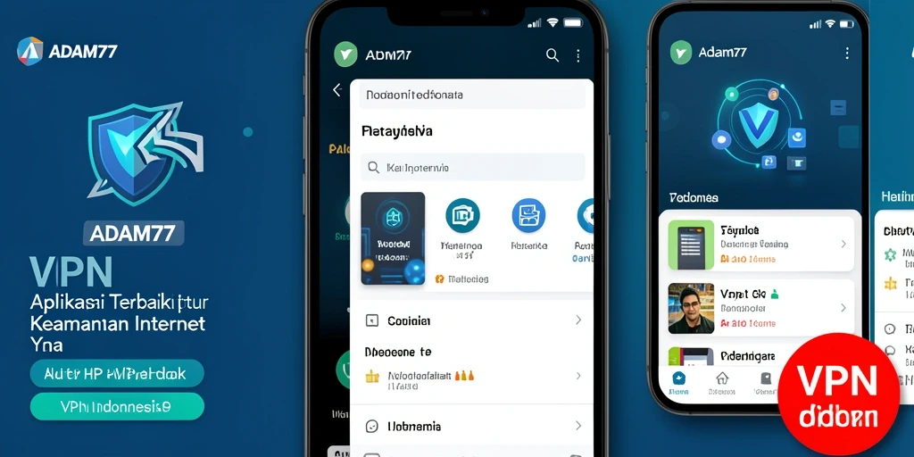 Antarmuka ADAM77 yang sederhana dan fungsional untuk VPN Indonesia.