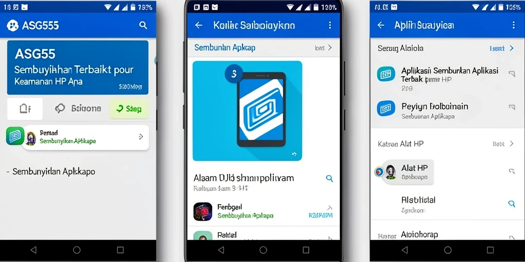Tampilan antarmuka ASG55 untuk menyembunyikan aplikasi dengan mudah.
