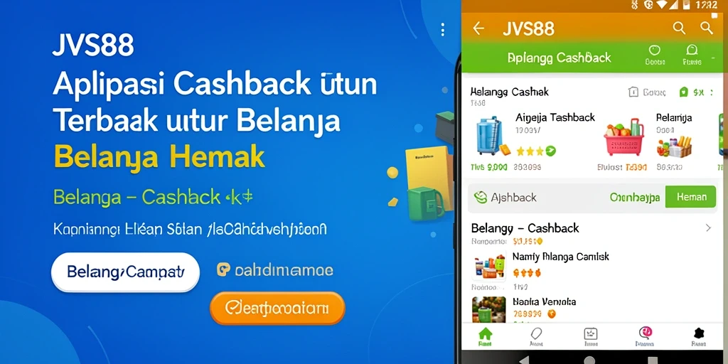 Antarmuka aplikasi JVS88 yang menampilkan fungsi Cashback dengan jelas dan menarik.