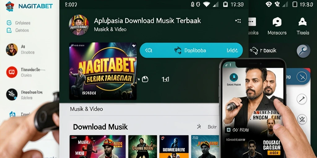 Antarmuka NAGITABET yang mudah digunakan untuk Download Musik.
